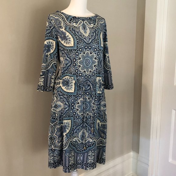 J McLaughlin Paisley Dress Size M - Picture 1 of 4
